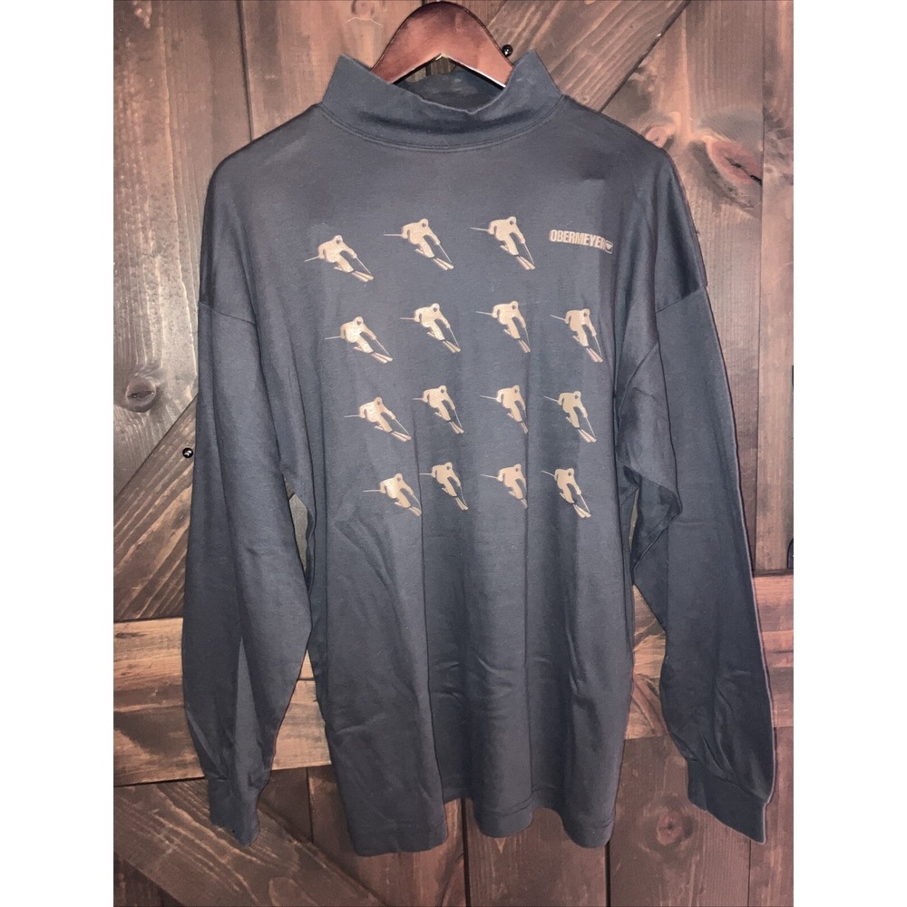Obermeyer Turtle Neck Unisex  XLarge Vintage 90s Y2K Made In USA Skiing‎